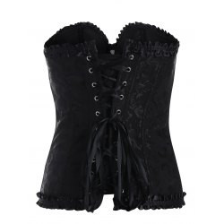 Sexy Sweetheart Lace Up Ruffle Corset