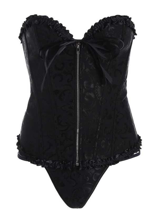 Sexy Sweetheart Lace Up Ruffle Corset