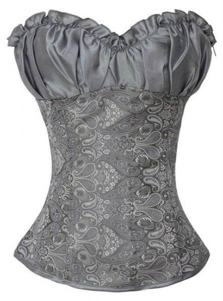 Cheap Fashionable Strapless Jacquard Ruffled