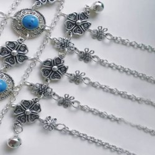 Cheap Vintage Layered Clover Beads Bracelet With Ring