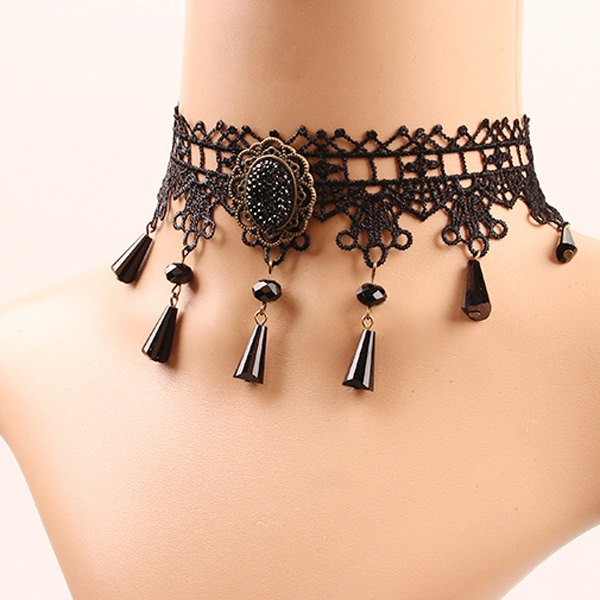 Cheap Lace Oval Accessory Choker Necklace
