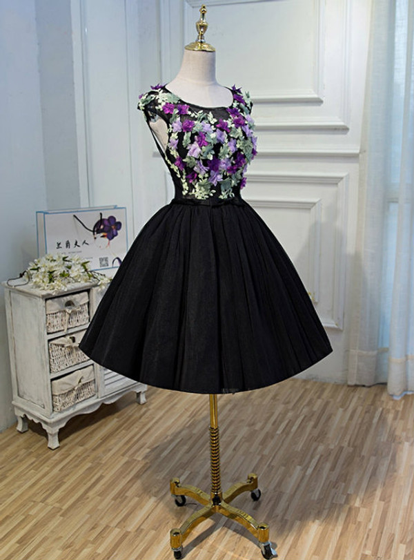Short Homecoming Dress Tulle Homecoming Dress Open-Back