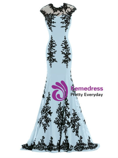 Unique Appliques Beading Trumpet/Mermaid Mother of the Bride Dress