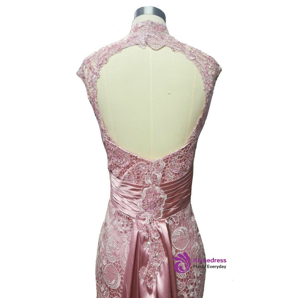 Romance 2017 High Neck Cap Sleeves Mother of the Bride Dresses Formal Evening Gown