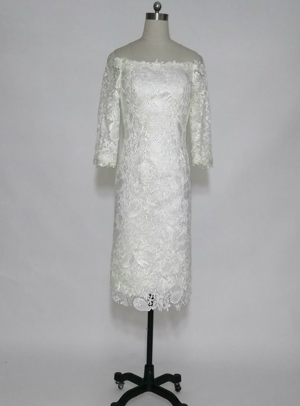 Charming Off the Shoulder 3/4 Sleeves Formal Dresses Mother of The Bride Dresses