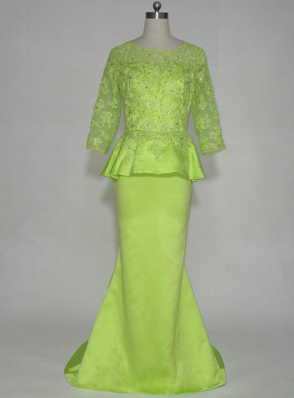 Marvelous long Mother of the Bride Dresses Peplum Formal Dresses