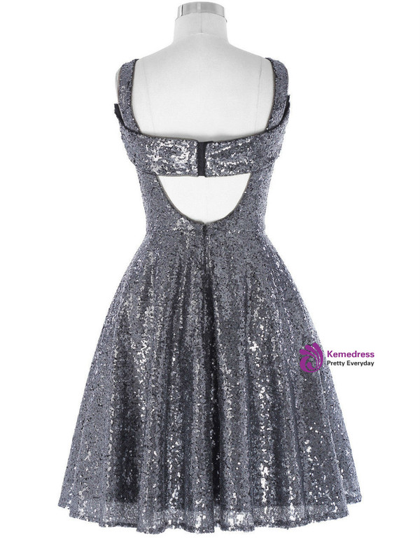 Romantic Cocktail Dresses Mother of the Bride Banquet Dress Dark Grey