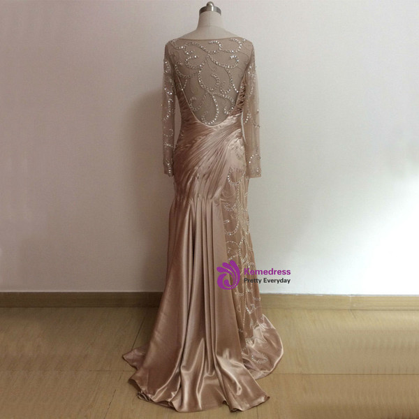 Popular Long Evening Dresses Long Sleeves Formal Dresses Mother of the Bride Dress