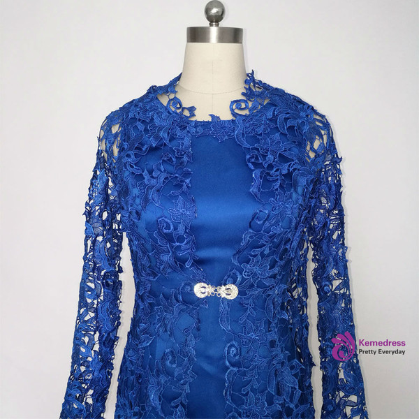 Attractive Light Champagne Lace Mother of the Bride Dresses With Long Jacket 2017