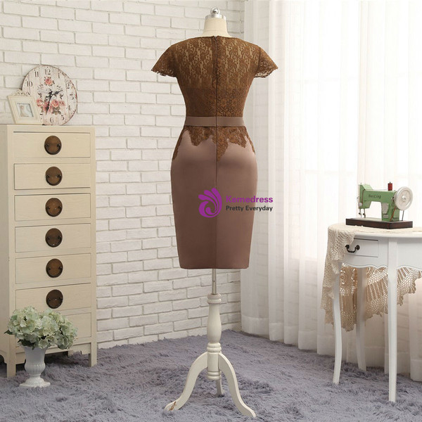 Amazing Brown 2017 Mother Of The Bride Dresses Sheath With Jacket