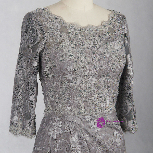 Advanced Silver Gray Mother Of Bride Dresses Lace
