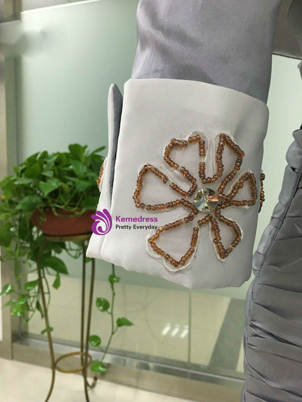 Cheap Plus size Mother Of The Bride Dresses with jacket Silver Bride Mother Dresses