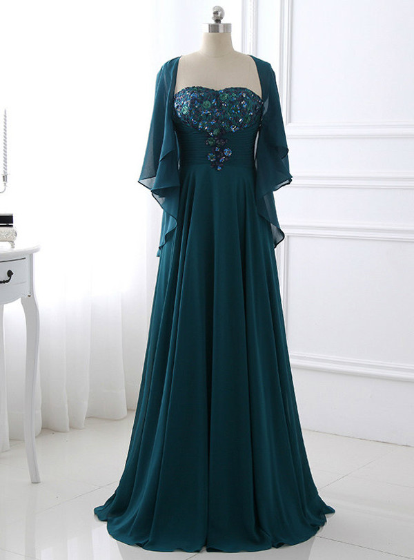 Stylish 2017 Women Elegant Chiffon Long A-Line Mother of the Bride Dresses