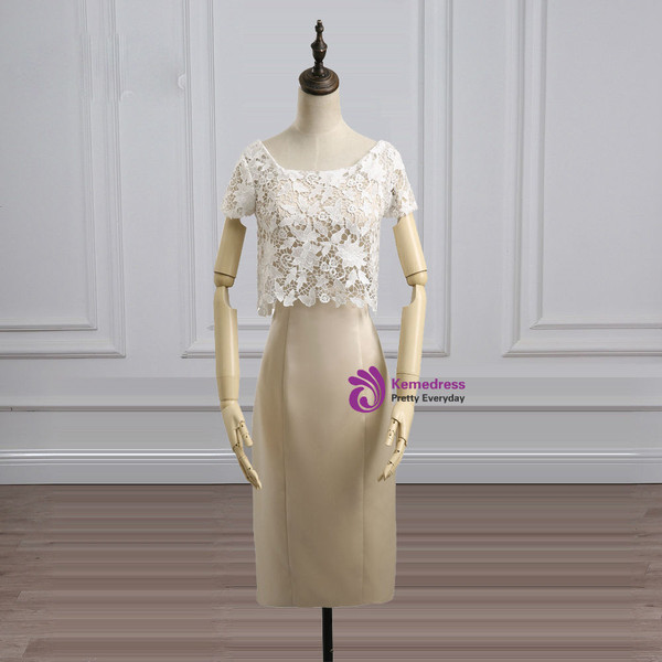 Fancy Sheath Mother of the Bride Dresses with Jacket Knee-length