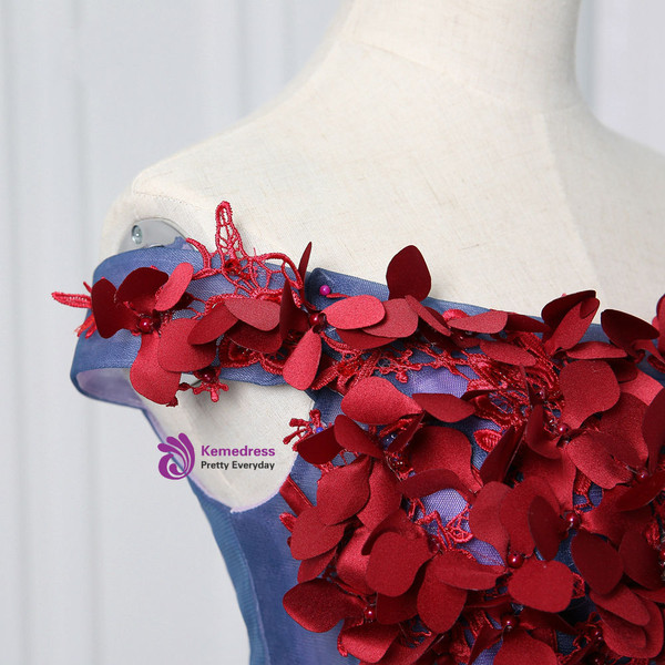 Elegance Off Shoulder Homecoming Dress Tulle  Applique Junior