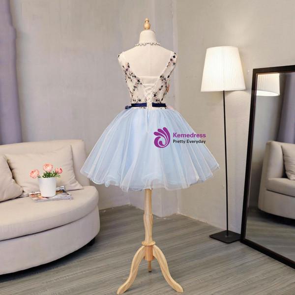 Spaghetti Straps Homecoming Dress Knee-Length Homecoming Dress