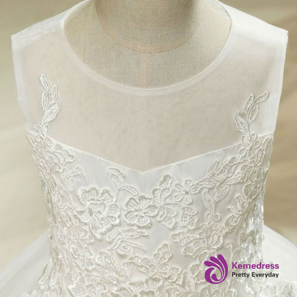 Princess Beautiful Church Wedding Party Dresses 2017 Flower Girl Dresses