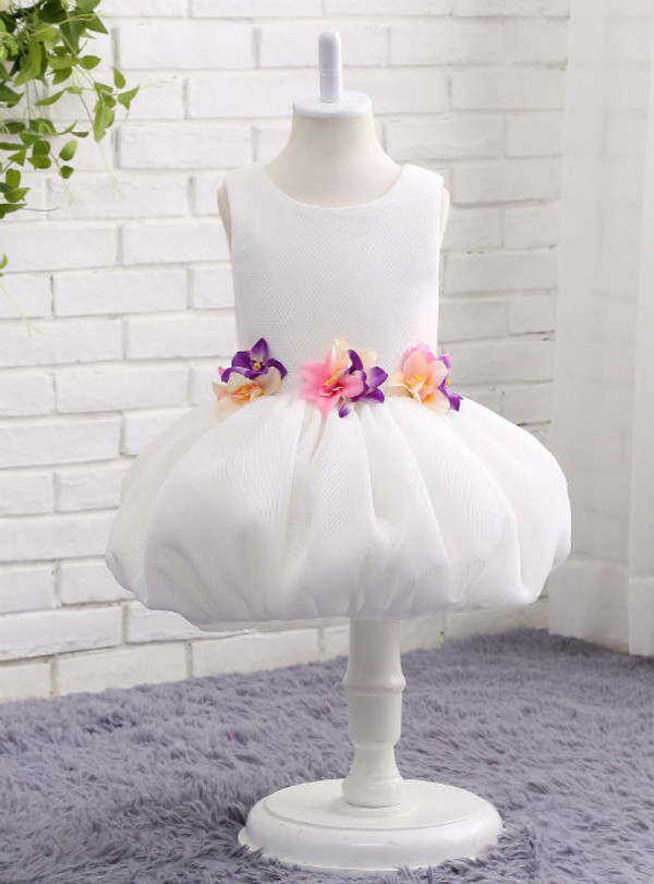 Classic Skirt Floral O-neck Ball Gown Flower Girl Gowns Children