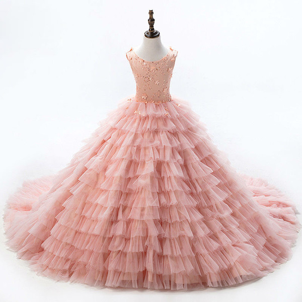 Glamorous Romance  Dresses For Girls  Flower Girl Dresses Sleeveless Ball Gowns Girls