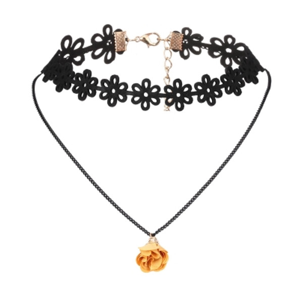 Popular Lace Floral Pendant Choker Necklace