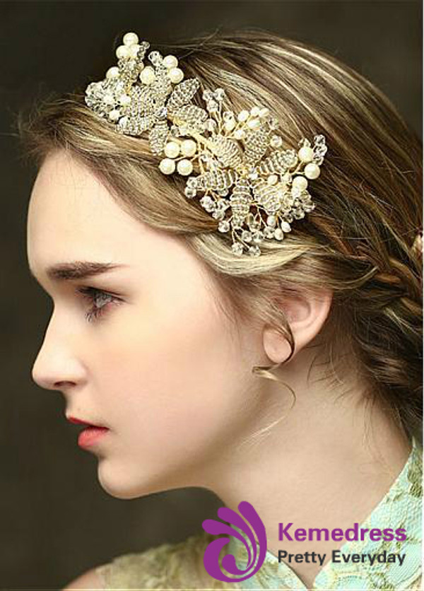 Wedding Hair Ornaments With Rhinestones In Stock Newest Alloy