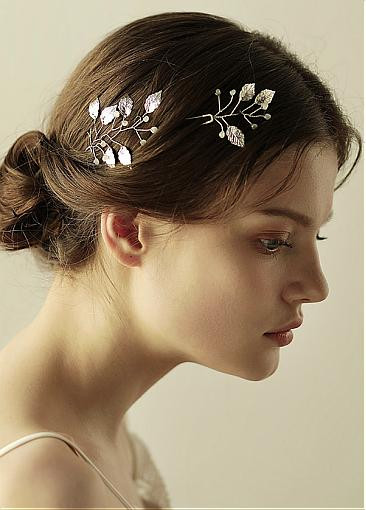 Cheap Pretty Alloy Wedding Hair Jewelry With Beading