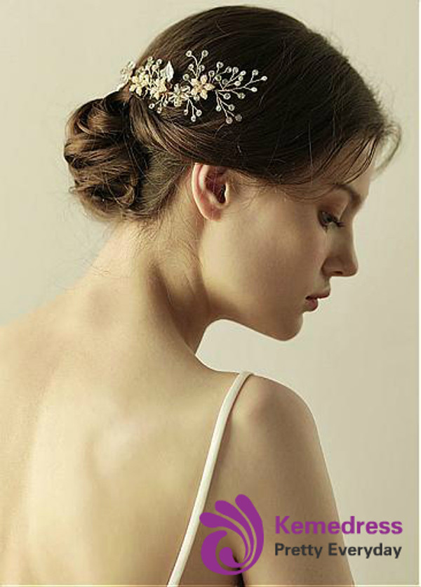 Cheap Hair Jewelry With Rhinestones & Beading Romantic Alloy Wedding