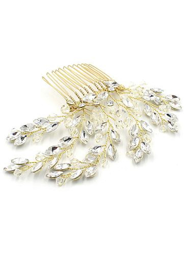 Wedding Hair Jewelry With Rhinestones Delicate Alloy