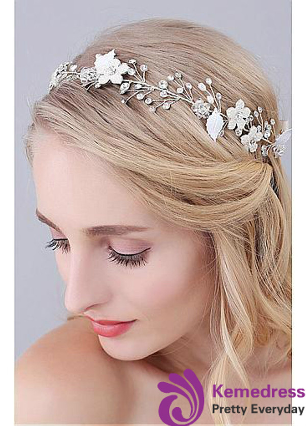 Fashion  Wedding Hair Ornaments With Rhinestones & Pearls