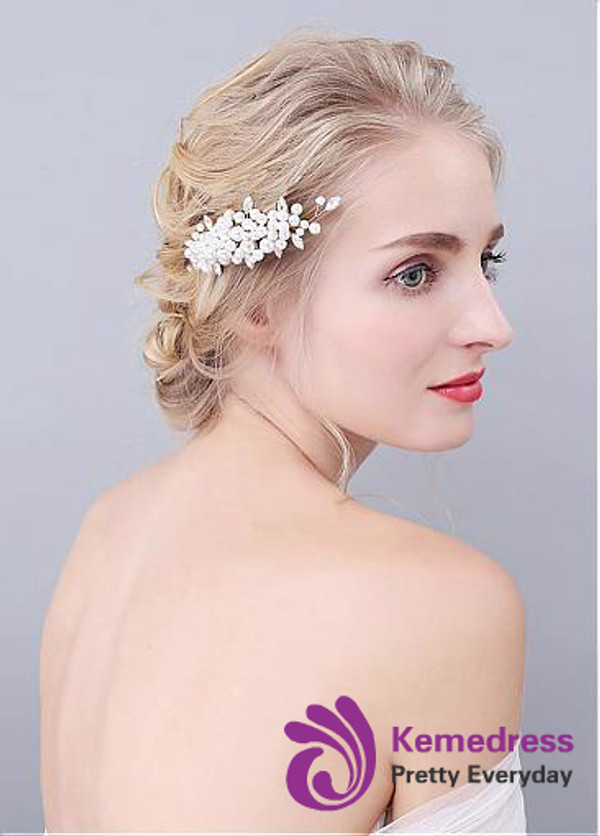 Fashion Attractive Wedding Hair Ornaments With Pearls