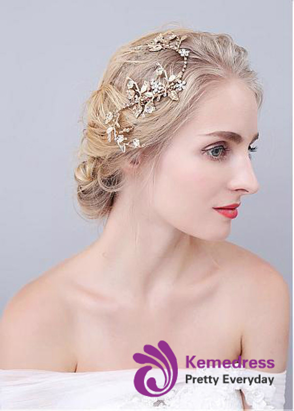 Cheap Wedding Hair Jewelry With Rhinestones Delicate Alloy