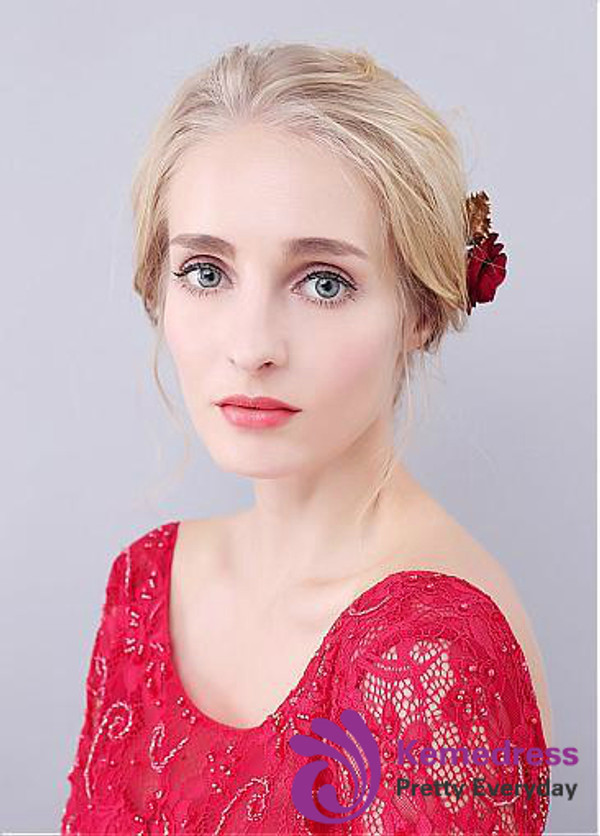 Hair Ornaments With Cloth Roses & Lamina Stunning Alloy Wedding