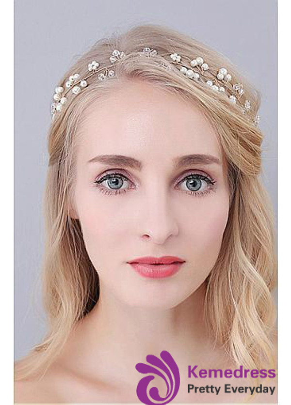 Beautiful  Wedding Hair Ornaments With Rhinestones & Pearls