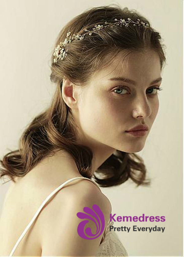 Fashion Shining Alloy Wedding Hair Jewelry With Beading