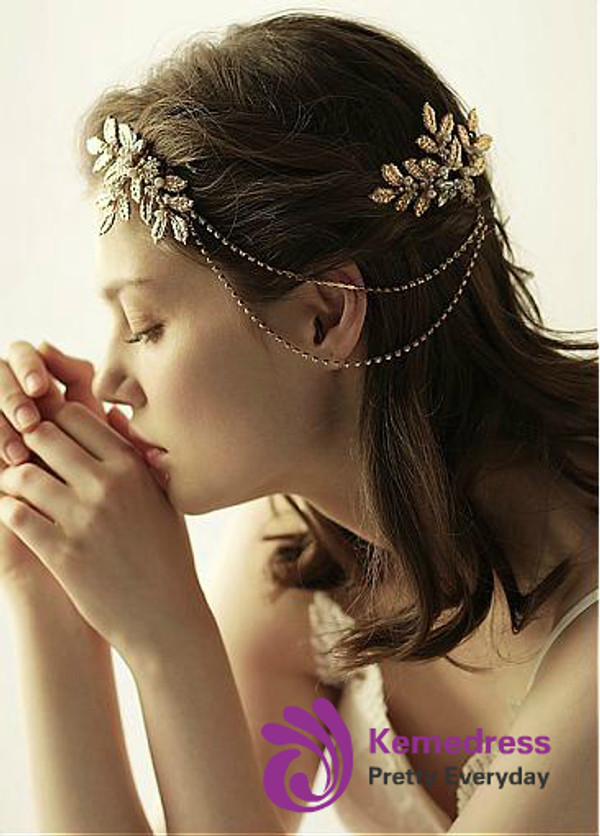 Wedding Hair Jewelry With Beading Charming Alloy