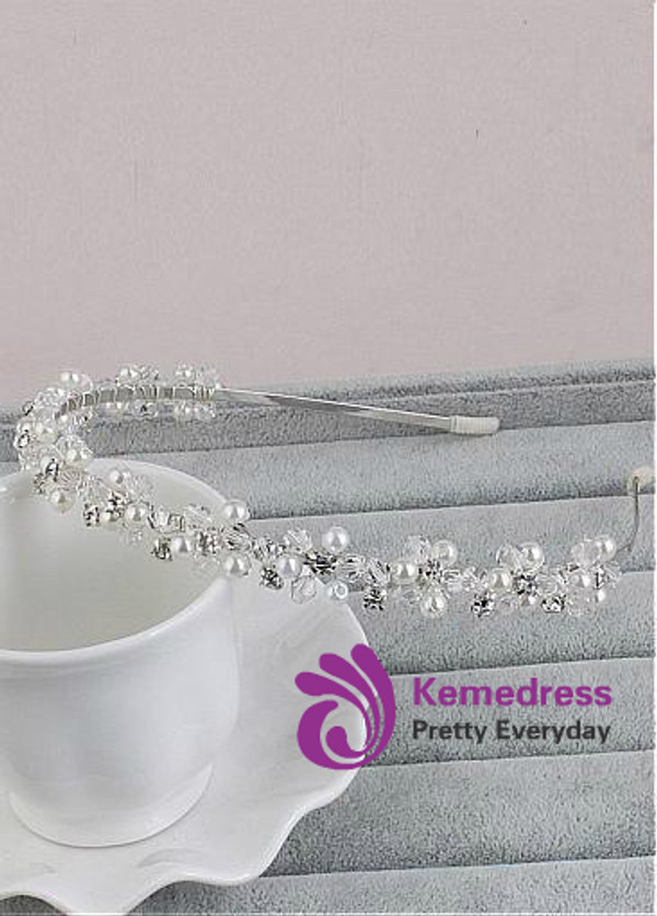 Ornaments With Rhinestones & Pearls Elegant Alloy Hair