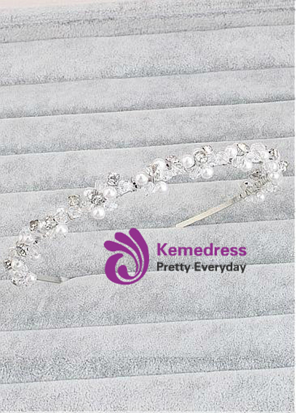 Ornaments With Rhinestones & Pearls Elegant Alloy Hair