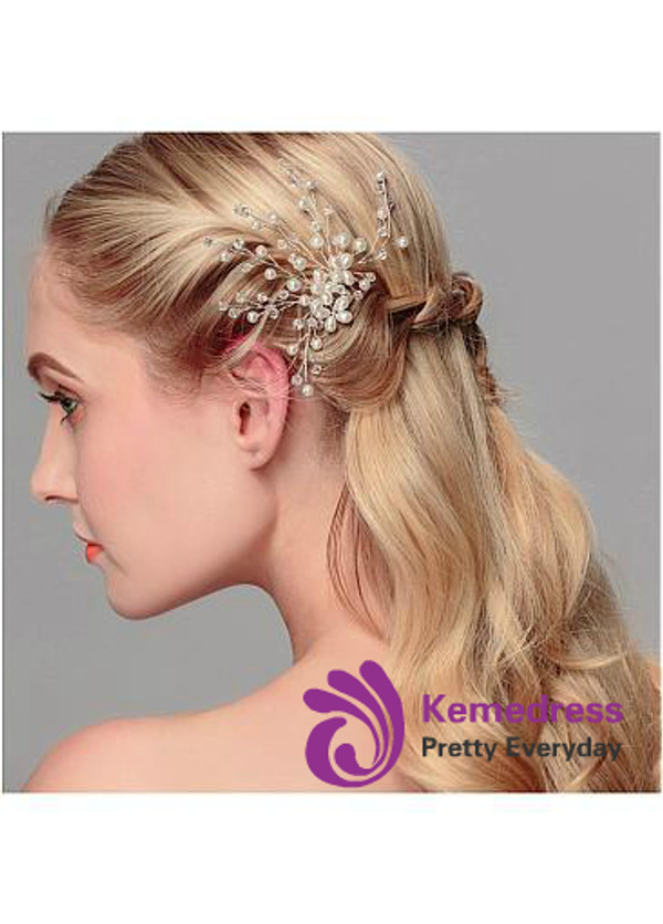 Fashion Wedding Hair Jewelry With Pearls