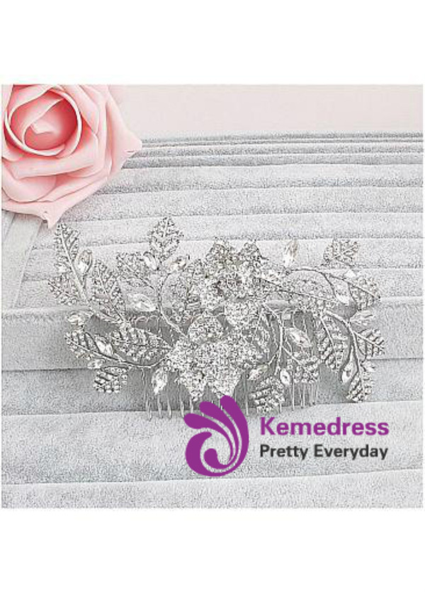 Alloy Wedding Hair Jewelry With Rhinestones Glamoroust