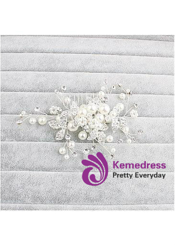 Beautiful Jewelry With Rhinestones & Pearls Glamoroust Wedding Hair