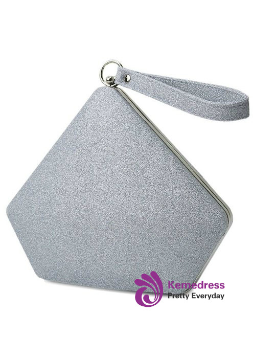 Glitter Sequin Geometric Evening Bag