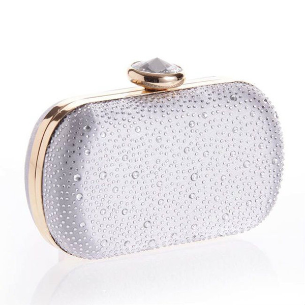 Cheap Water Drop Rhinestone Evening Clutch Bag