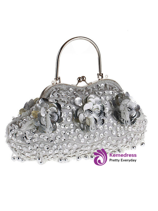 Fashion Floral Glitter Evening Clutch Bag