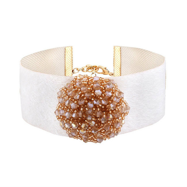 Cheap Chic Wide Bead Choker Necklace