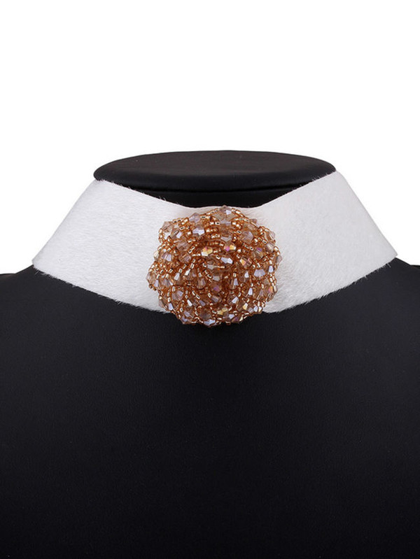 Cheap Chic Wide Bead Choker Necklace