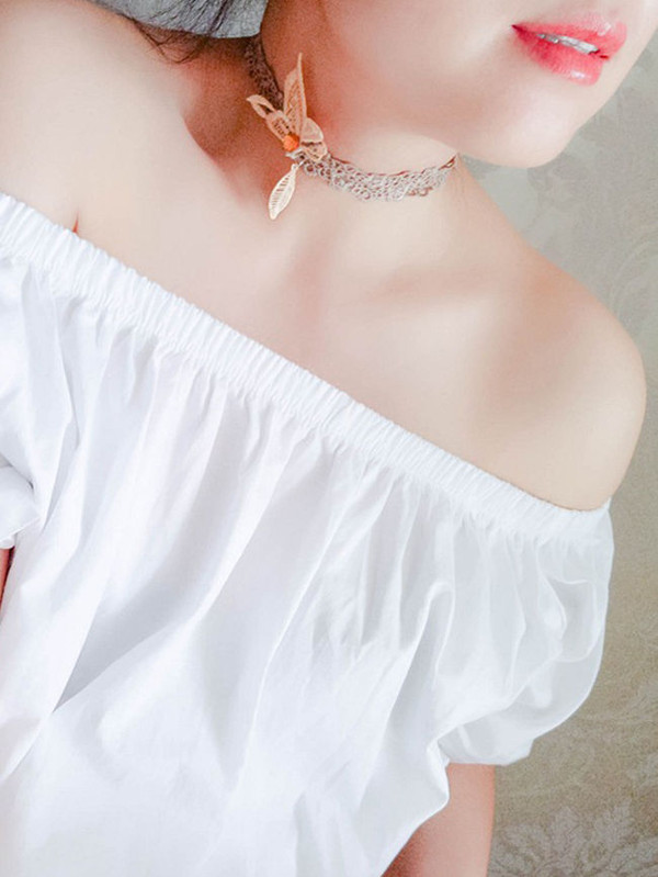 Cheap  White Lace Choker Necklace