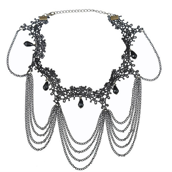 Fashion Black Lace Choker Necklace