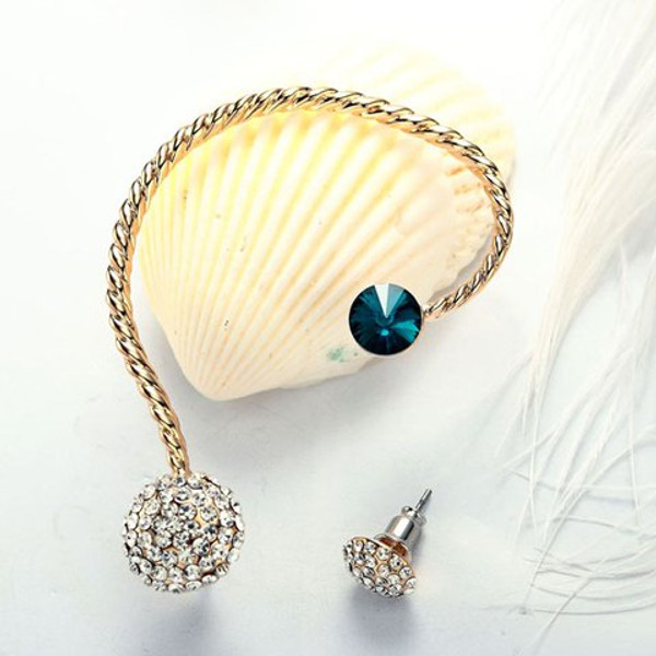 Cheap Pair of Rhinestone Ball Earrings