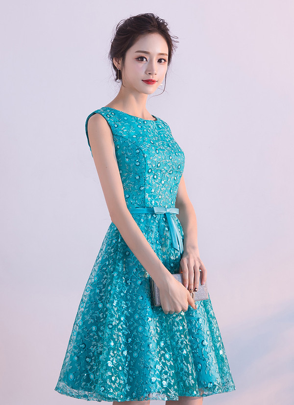 2017 Summar Sleeveless Blue Short Homecoming Dresses