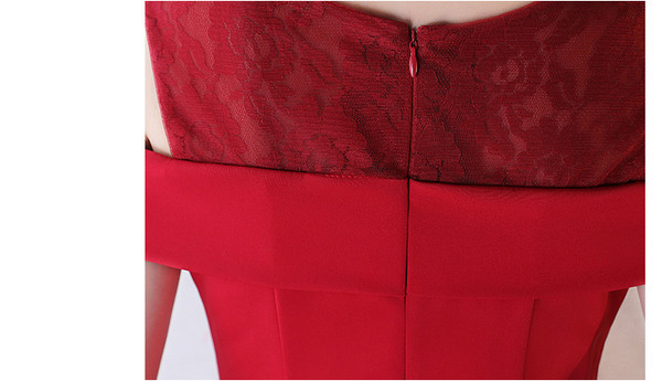 Red 2017 New Arrival Shoulder Knee Length Cocktail Dresses Wine